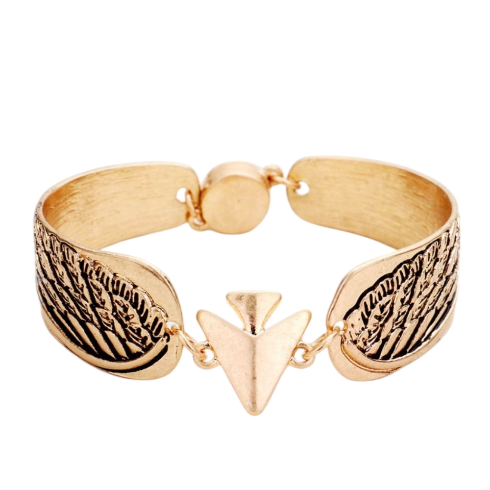 Abstract Wing Bracelet With Magnetic Clasp